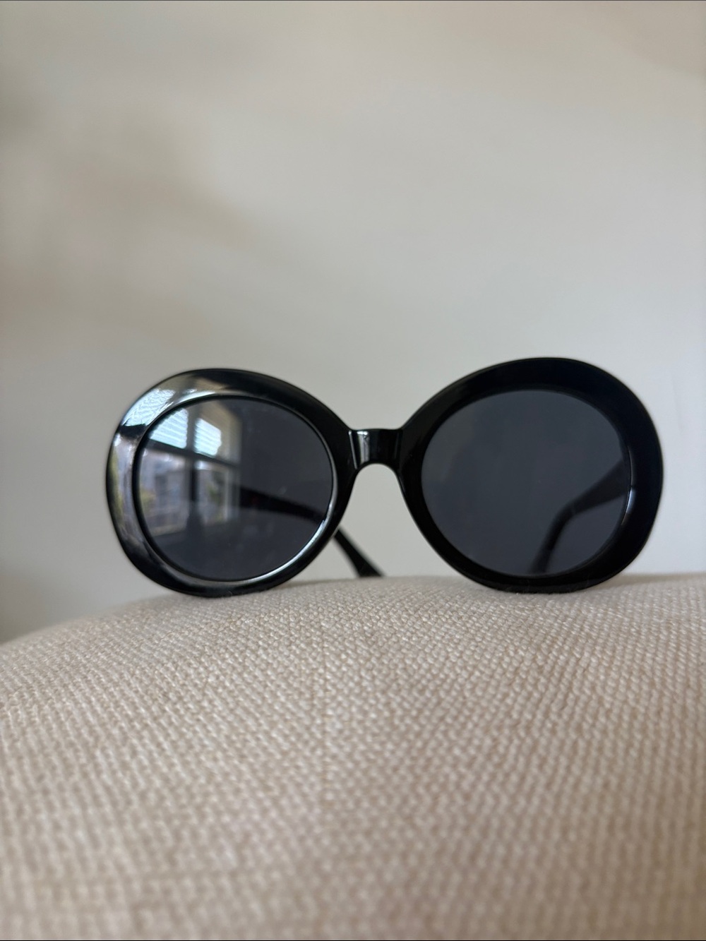 Black Round Frame Sunglasses